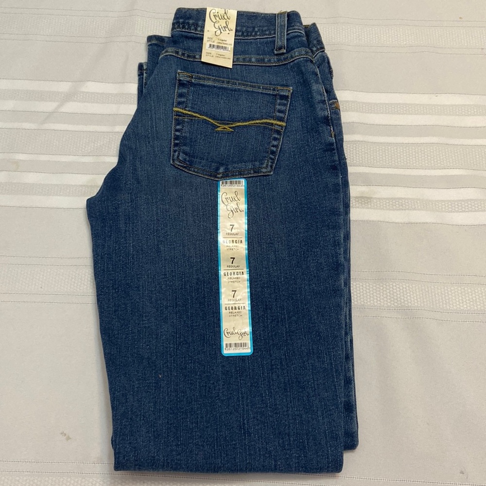 Cruel Girl Georgia Split Hem Womens Stretch Jeans - New with Tags- size 7